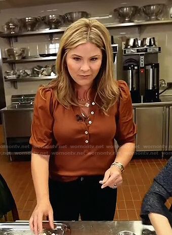 Jenna’s brown button down top on Today