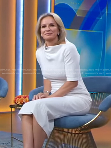 Jennifer’s white ribbed knit dress on Good Morning America
