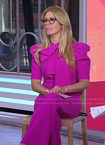 Jill’s pink tie neck jumpsuit on Today