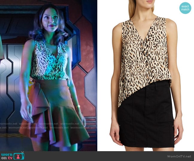 Joie Tadita Leopard Top worn by Zari Tomaz (Tala Ashe) on Legends of Tomorrow