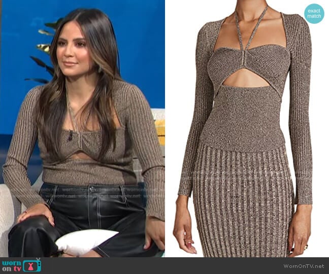 Jonathan Simkhai Alexia Sweetheart Pullover worn by Erin Lim on E! News