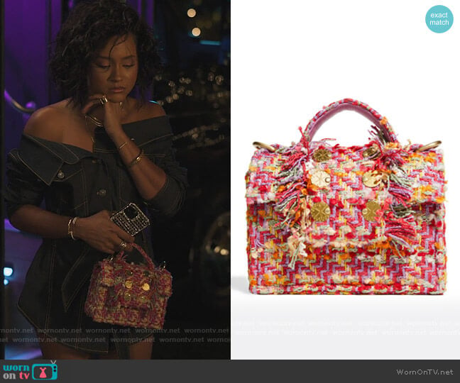 Kooreloo Multipurple Petite Fringe Bag worn by Lauren Dupont (Rhyon Nicole Brown) on Our Kind of People