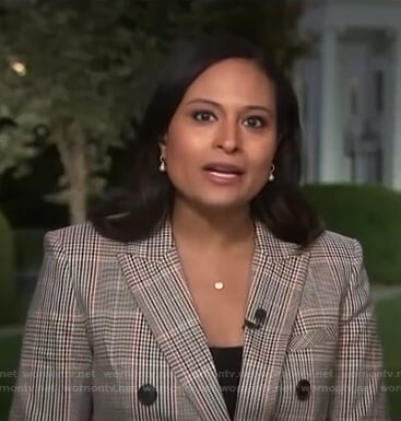 Kristen’s plaid double breasted blazer on Today