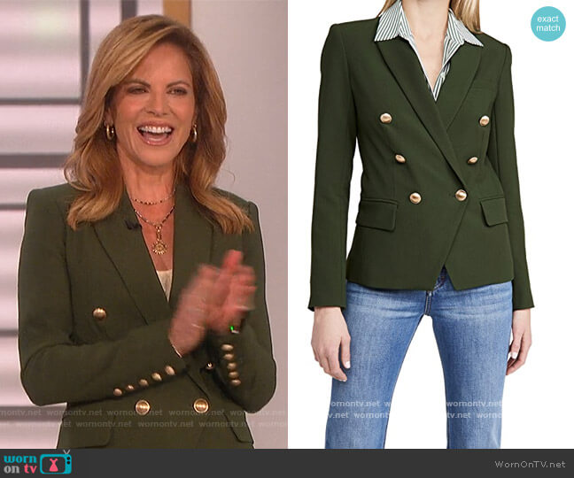 L'Agence Kenzie Double Breasted Blazer worn by Natalie Morales on The Talk