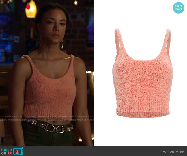 Le Ore Modena Cozy Cropped Tank Top worn by Maria DeLuca (Heather Hemmens) on Roswell New Mexico