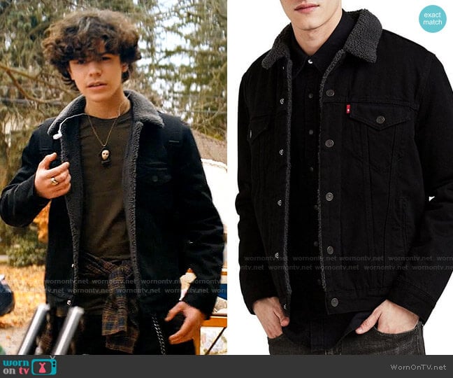 Levis Sherpa Trucker Jacket worn by Jake Wheeler (Zackary Arthur) on Chucky