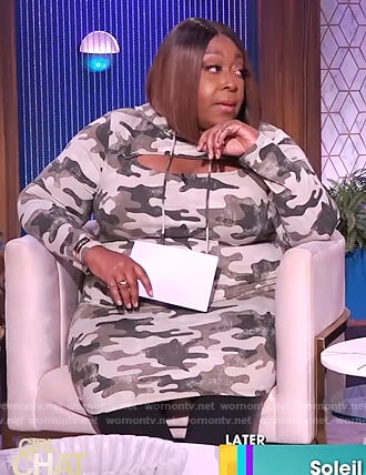 Loni’s camo cutout dress on The Real