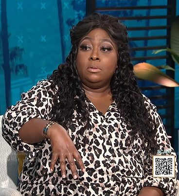 Loni’s leopard print jumpsuit on E! News Daily Pop