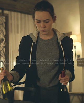 Love’s black hooded blazer on You