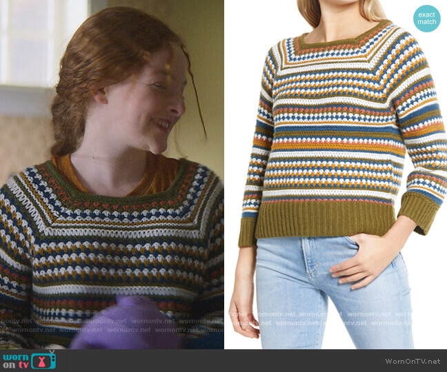 Madewell Beechwood Square neck Sweater worn by Mallory Pike (Vivian Watson) on The Baby-Sitters Club