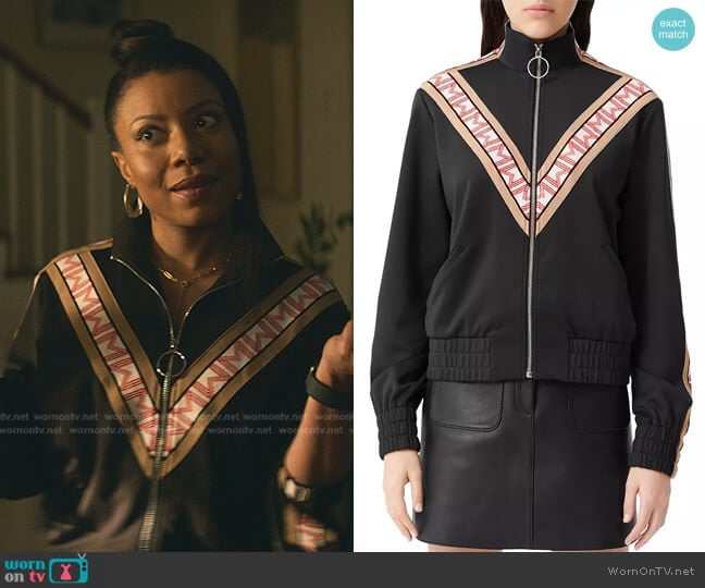 Maje Trevise Zip-Up Sweatshirt worn by Sherry (Shalita Grant) on You