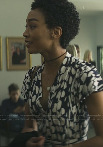 Marienne’s blue printed dress on You