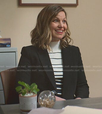 Maureen McGill’s striped ribbed top on The Baby-Sitters Club