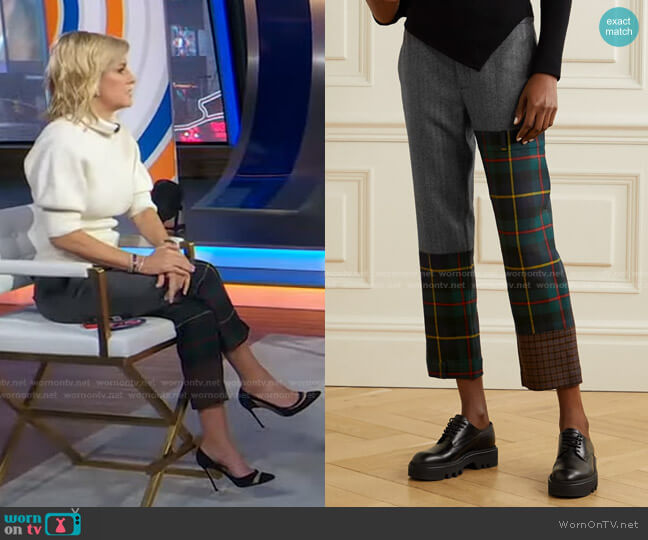 Monse Patchwork Wool-Blend Pants worn by Dr. Jennifer Ashton on Good Morning America