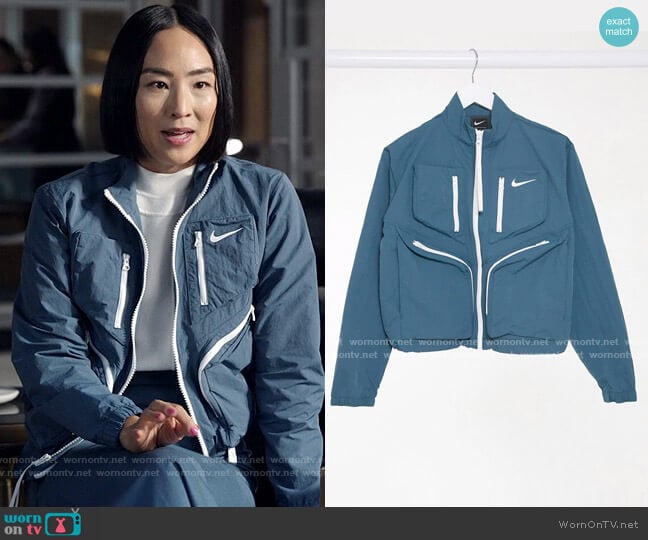 Nike Tech Pack Jacket worn by Stella Bak (Greta Lee) on The Morning Show