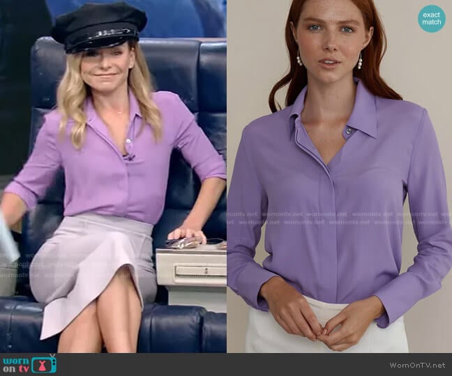 Numi The Simone Blouse worn by Kelly Ripa on Live with Kelly and Mark