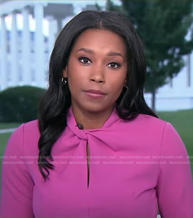 Rachel’s pink keyhole dress on Good Morning America