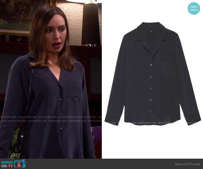 Rails Rebel Shirt worn by Gwen Rizczech (Emily O'Brien) on Days of our Lives