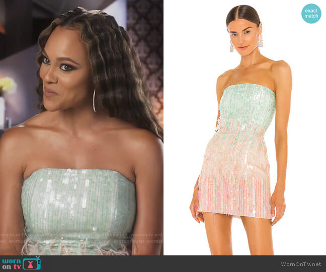 Retrofete Anastasia Mini Dress worn by Ashley Darby on The Real Housewives of Potomac