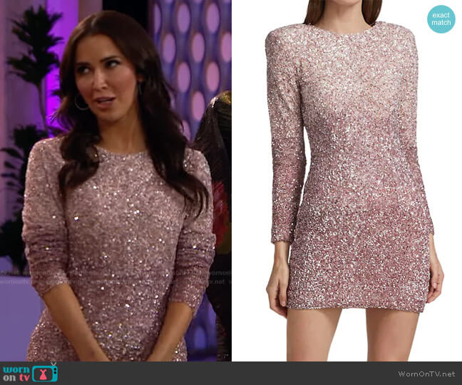 Retrofete Nikki Tri-Tone Sequin Dress worn by Kaitlyn Bristowe on The Bachelorette