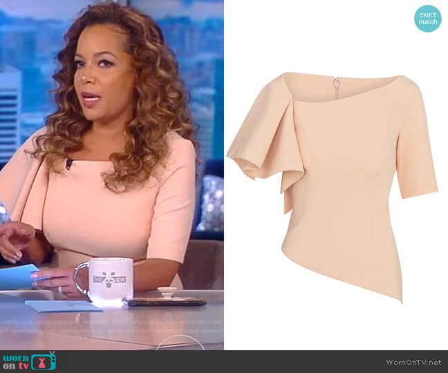 Safiyaa Sylva Asymmetric Top worn by Sunny Hostin on The View