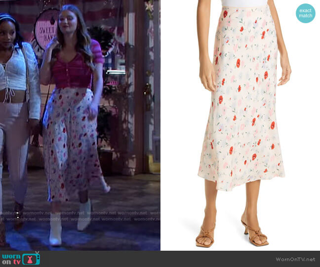 Samsoe Samsoe Alsop Midi Skirt worn by Alice Caroline Horton (Lindsay Arnold) on Days of our Lives
