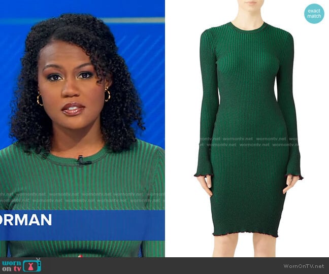 Scotch & Soda Rib Knitted Dress worn by Janai Norman on Good Morning America