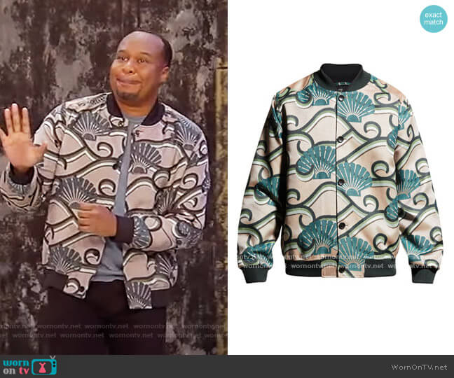 Scotch and Soda Shell Jacquard Bomber Jacket