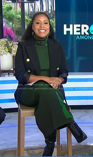 Sheinelle’s green turtleneck dress on Today