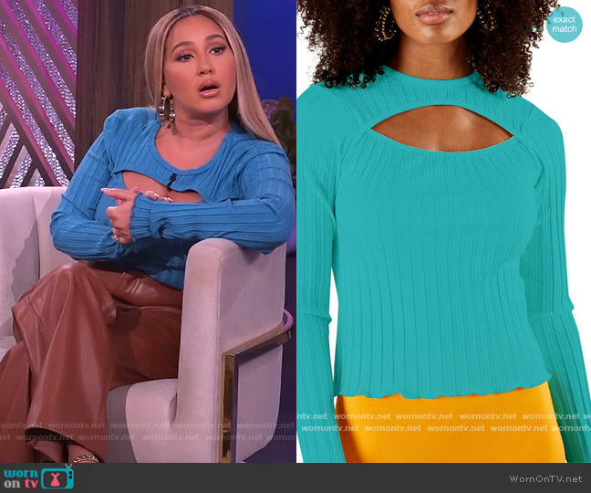Simon Miller Kai Cutout Top worn by Adrienne Houghton on The Real