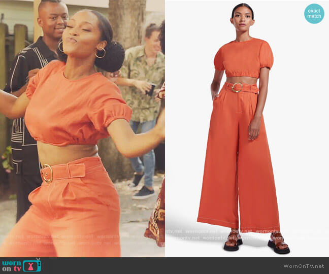 Staud Athena Top worn by Angela Vaughn (Yaya DaCosta) on Our Kind of People
