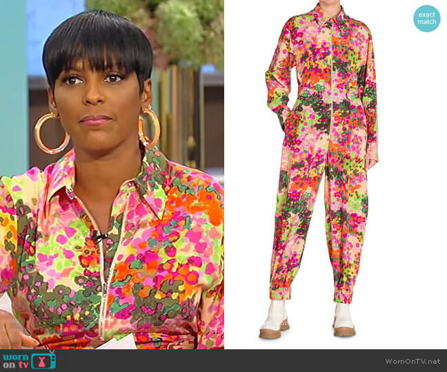Stella McCartney Mina Floral Jumpsuit worn by Tamron Hall on Tamron Hall Show