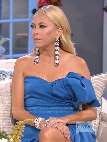 Sutton’s blue strapless dress on The Real Housewives of Beverly Hills
