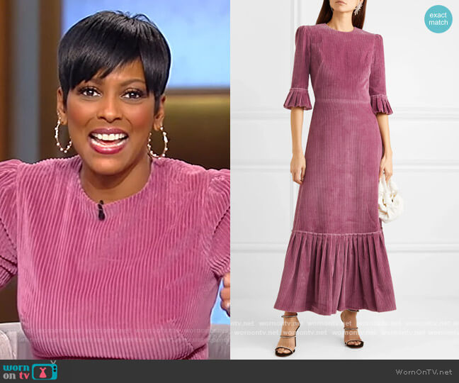 The Vampires Wife Corduroy Dress worn by Tamron Hall on Tamron Hall Show