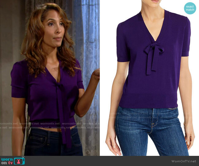 Theory Elodie Sweater worn by Lily Winters (Christel Khalil) on The Young and the Restless