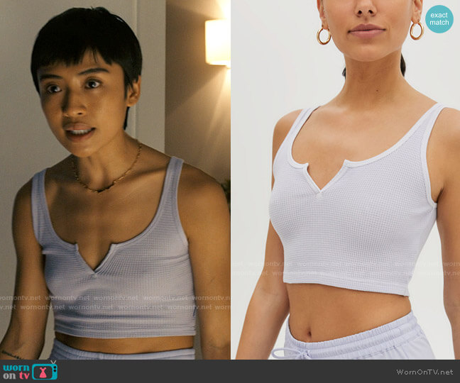 TNA Mini Thermal Tank worn by Margot (Brianne Tju) on I Know What You Did Last Summer