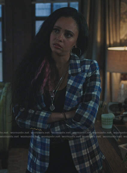 Toni’s blue plaid blazer on Riverdale