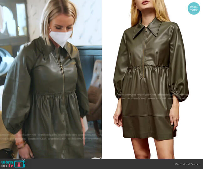 Topshop Oversize Zip Through Faux Leather Dress worn by Whitney Rose on The Real Housewives of Salt Lake City