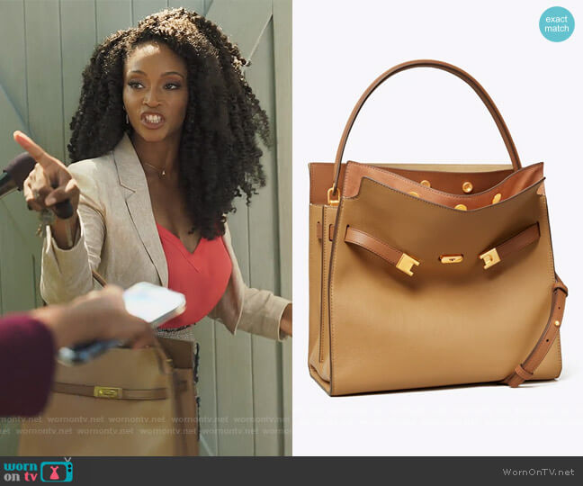 Tory Burch Lee Radziwill Double Bag worn by Angela Vaughn (Yaya DaCosta) on Our Kind of People