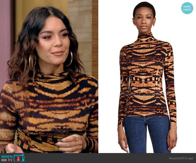 Ulla Johnson Aurelia Tiger-Print Jersey Top
