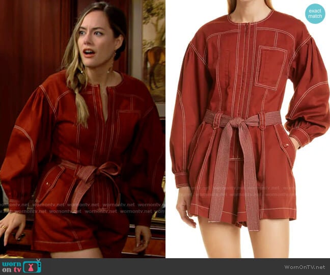 Ulla Johnson Delta Playsuit worn by Hope Logan (Annika Noelle) on The Bold and the Beautiful
