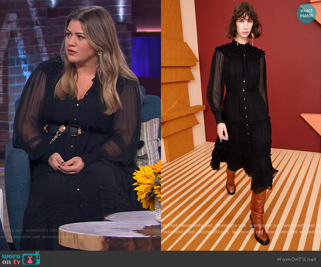 Ulla Johnson Brielle Dress worn by Kelly Clarkson on The Kelly Clarkson Show