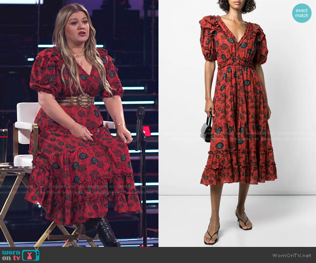 Ulla Johnson Irvette Dress worn by Kelly Clarkson on The Voice