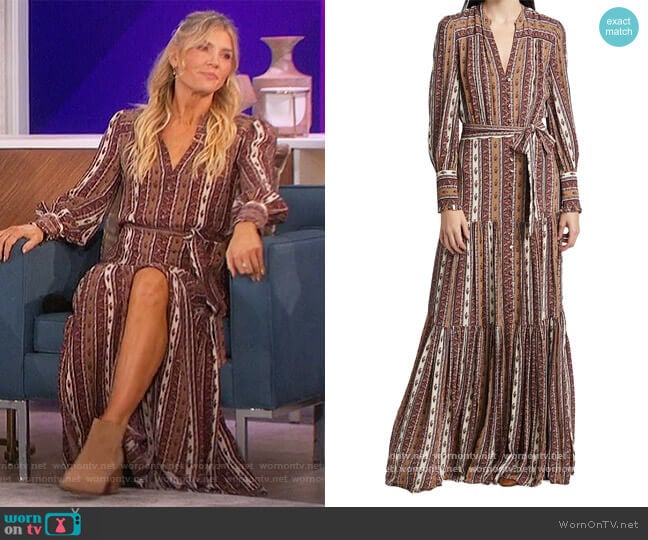 Veronica Beard Maidens Satin Maxi Dress worn by Amanda Kloots on The Talk