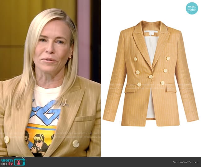 Veronica Beard Gaya Pinstripe Linen Dickey Jacket