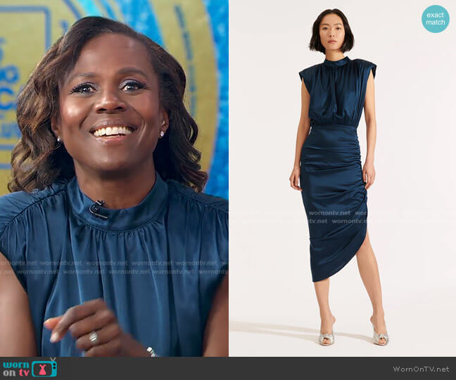 Veronica Beard Kendall Dress worn by Deborah Roberts on Good Morning America