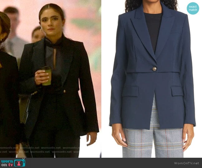Veronica Beard Mori Blazer worn by Dani Nunez (Arienne Mandi) on The L Word Generation Q