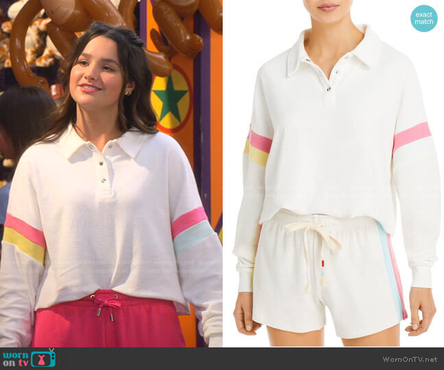 Wildfox Candy Stripe Miami Polo worn by Lex (Jules LeBlanc) on Side Hustle