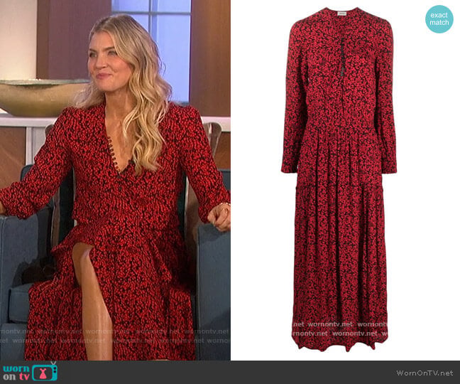 Zadig and Voltaire Rabella floral-print maxi dress worn by Amanda Kloots on The Talk