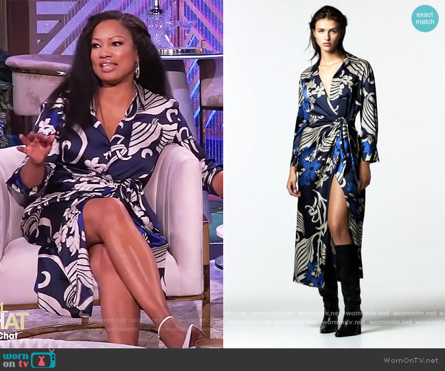 Zara Printed Shirt Dress worn by Garcelle Beauvais on The Real